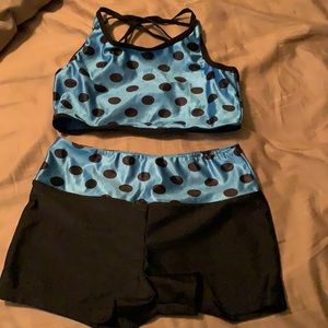 Two piece dance costume